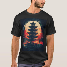 Camiseta Símbolo de logotipo Pagoda1 Arte Digital