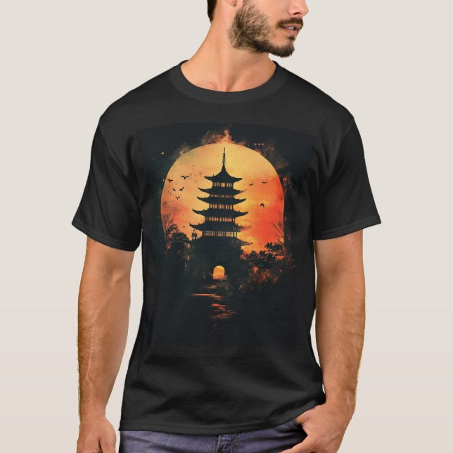 Camiseta Símbolo de logotipo Pagoda3 Arte digital (Frente)