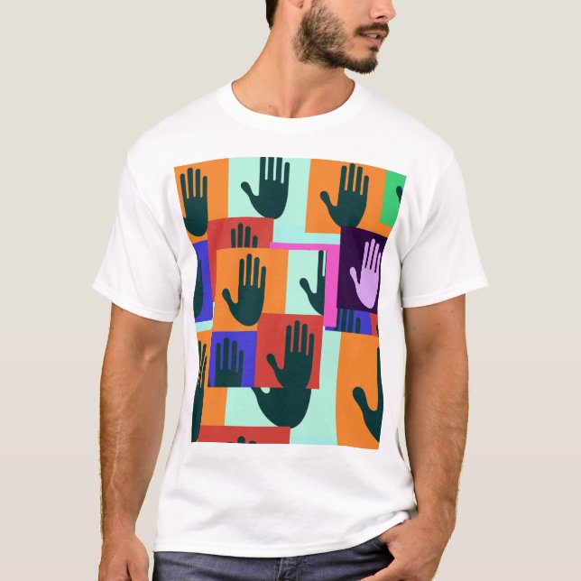 Camiseta Símbolo de mão aberta (Frente)