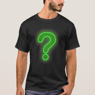 Camiseta Símbolo de marca de pergunta neon