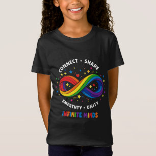 Camiseta Símbolo de Neurodiversidade Infinito Arco-íris - I