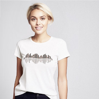 Camiseta Símbolo de onda sonora nos livros audiolivros