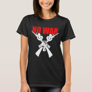 Camiseta Símbolo de paz anti-guerra da declaração de sem gu