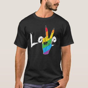 Camiseta Símbolo De Paz Arco-Íris Lgbt Gay Pr