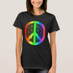 Camiseta Símbolo De Paz De Amor Flor Da Vida