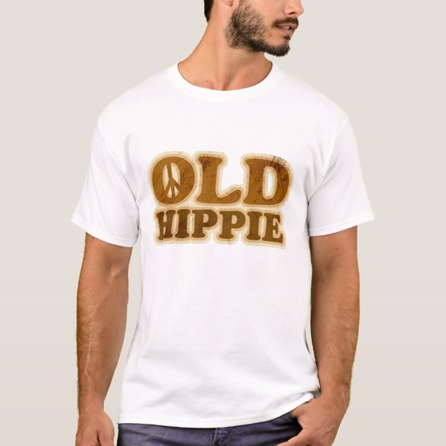 Camiseta Símbolo de Paz de Hippie Antigo (Frente)