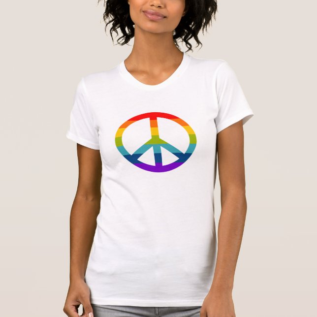 Camiseta Símbolo de Paz do Arco-Íris (Frente)