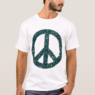Camiseta Símbolo de Paz Escrito - Verde Escuro