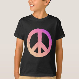 Camiseta Símbolo de Paz Gradiente Fade de Cor Pacifista Si