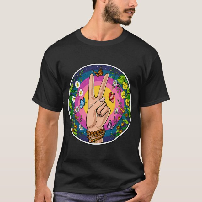 Camiseta Símbolo de Paz Hippie (Frente)