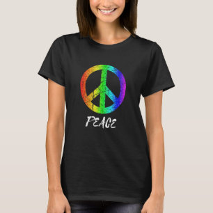 Camiseta Símbolo de Paz Liberdade Unidade Colorida Sinal de