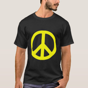 Camiseta Símbolo de Paz Retroativo Amarelo