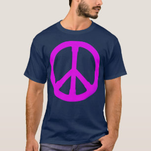 Camiseta símbolo de paz roxo
