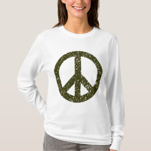 Camiseta Símbolo de paz Scribbled - verde escuro