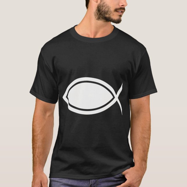 Camiseta Símbolo de Peixe Minimalista (Frente)