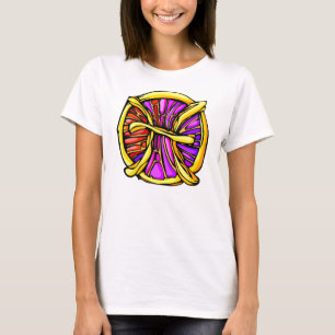 Camiseta Símbolo de Peixes Coloridos Gemstone