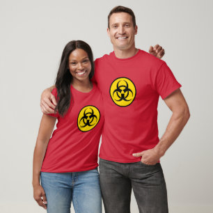 Camiseta Símbolo de perigo amarelo