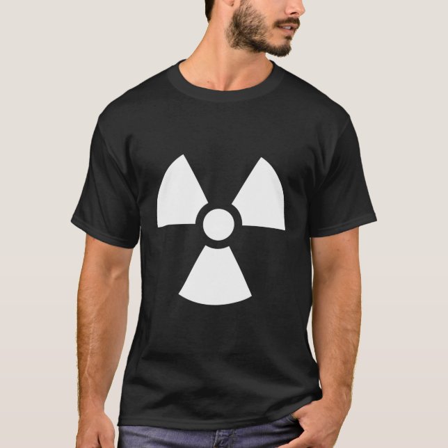 Camiseta Símbolo de perigo de radiação (Frente)