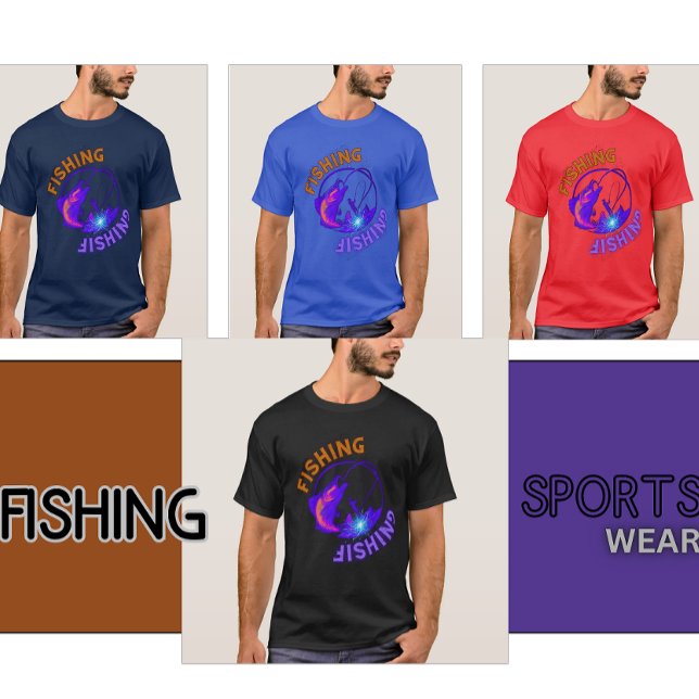 Camiseta Símbolo de pesca inclinado (Fishing t-shirt's SportsWear)