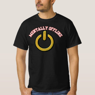 Camiseta Símbolo de Poder Mentalmente Offline Inspirador Mo