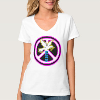 Camiseta Símbolo de Pombo da Paz da Pop Art