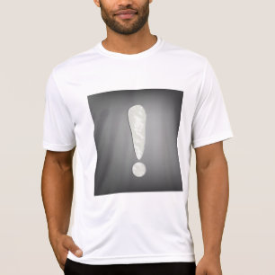 Camiseta Símbolo de Ponto de Exclamação Grunge Industrial