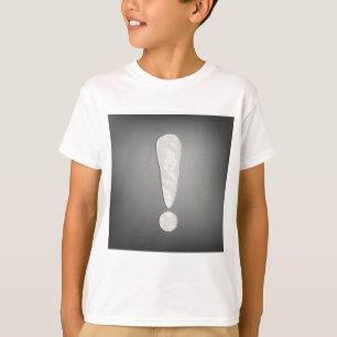 Camiseta Símbolo de Ponto de Exclamação Industrial Grunge