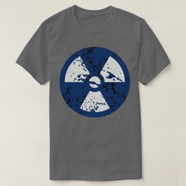 Camiseta Símbolo de precaução para a energia nuclear (Frente do Design)
