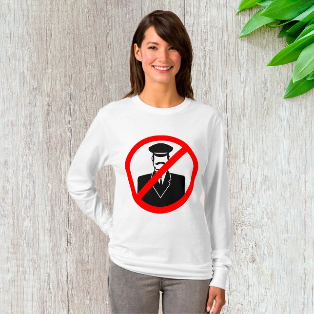 Camiseta Símbolo de Proibido Chofer Engraçado Aviso (Criador carregado)