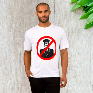 Camiseta Símbolo de Proibido Motorista Engraçado Aviso
