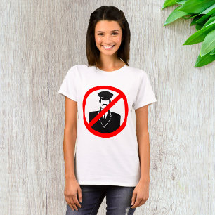 Camiseta Símbolo de Proibido Motorista Engraçado Aviso