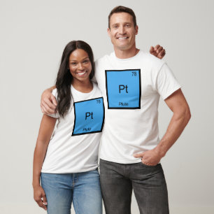 Camiseta Símbolo de Química Engraçada Pt - Plutão