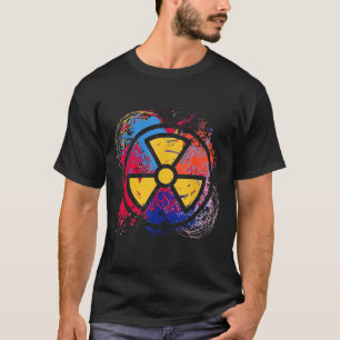 Camiseta Símbolo de Radiação de Medicina Nuclear Colorido R