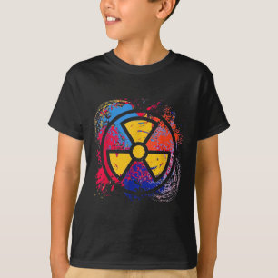 Camiseta Símbolo de Radiação de Medicina Nuclear Colorido R