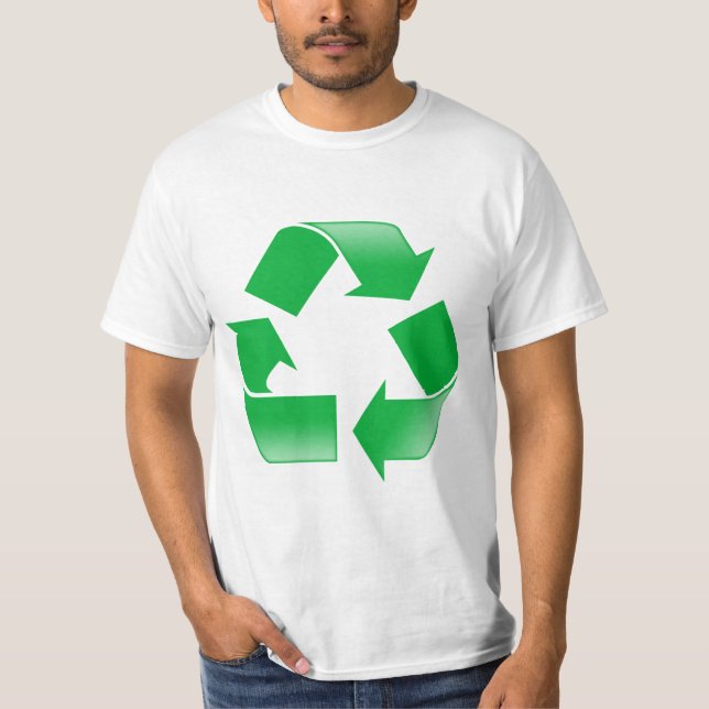CAMISETA SÍMBOLO DE RECICLAGEM VERDE (Frente)