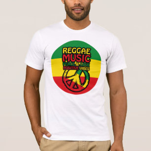 Camiseta Símbolo de Reggae e Paz com citações positivas
