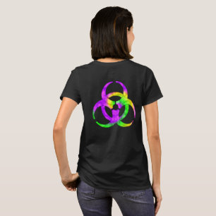 Camiseta Símbolo de risco espiral ácido (impressão inver
