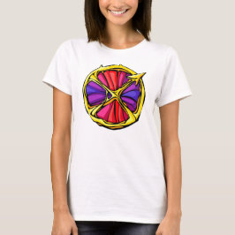 Camiseta Símbolo de Sagitário Colorido com Pedras Preciosas