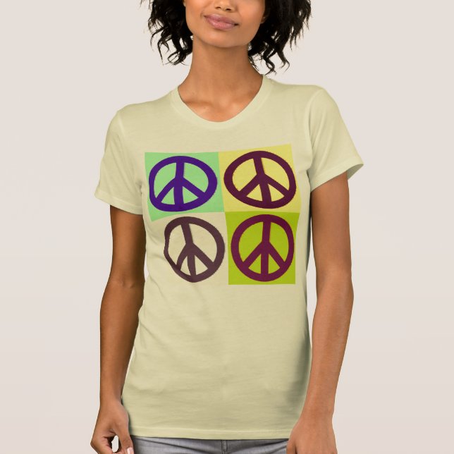 Camiseta Símbolo de Sinal de Paz Pop (Frente)
