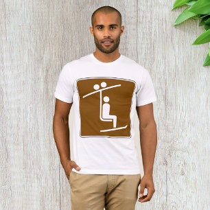 Camiseta Símbolo de Teleférico Rústico Ícone de Esportes de