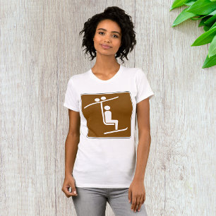 Camiseta Símbolo de Teleférico Rústico Ícone de Esportes de