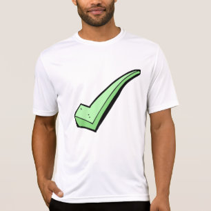 Camiseta Símbolo de Tick Marca de Verificação Verde