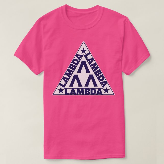 Camiseta Símbolo de triângulo LAMBDA LAMBDA LAMBDA (Frente do Design)