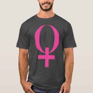 Camiseta Símbolo de Vênus Planeta (rosa)