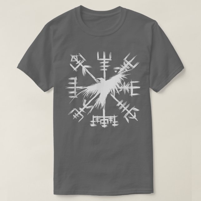 Camiseta Símbolo de VisualizaçãoVEGVISIR com Compass RavenV (Frente do Design)