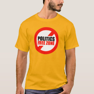 Camiseta Símbolo de Zona Livre Política Proibida