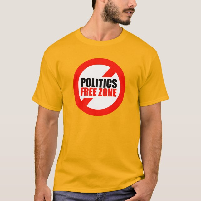 Camiseta Símbolo de Zona Livre Política Proibida (Frente)
