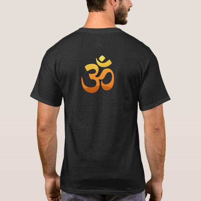 Camiseta Símbolo Design Om Mantra Meditação Símbolo Yoga Me (Verso)