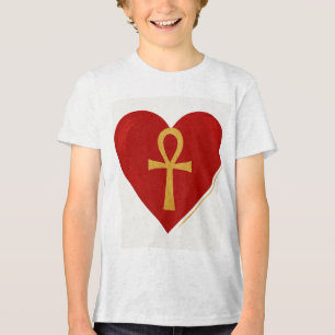 Camiseta Símbolo do Amor Eterno, Coração e Anca - Um Design
