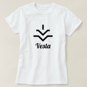 Camiseta Símbolo ⚶ do asteroide Vesta